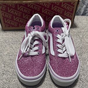 Vans Glitter Old Skool Sneakers - Purple with White